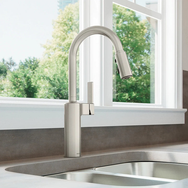 Moen - Nilain Single Handle Pull-Out Kitchen Faucet