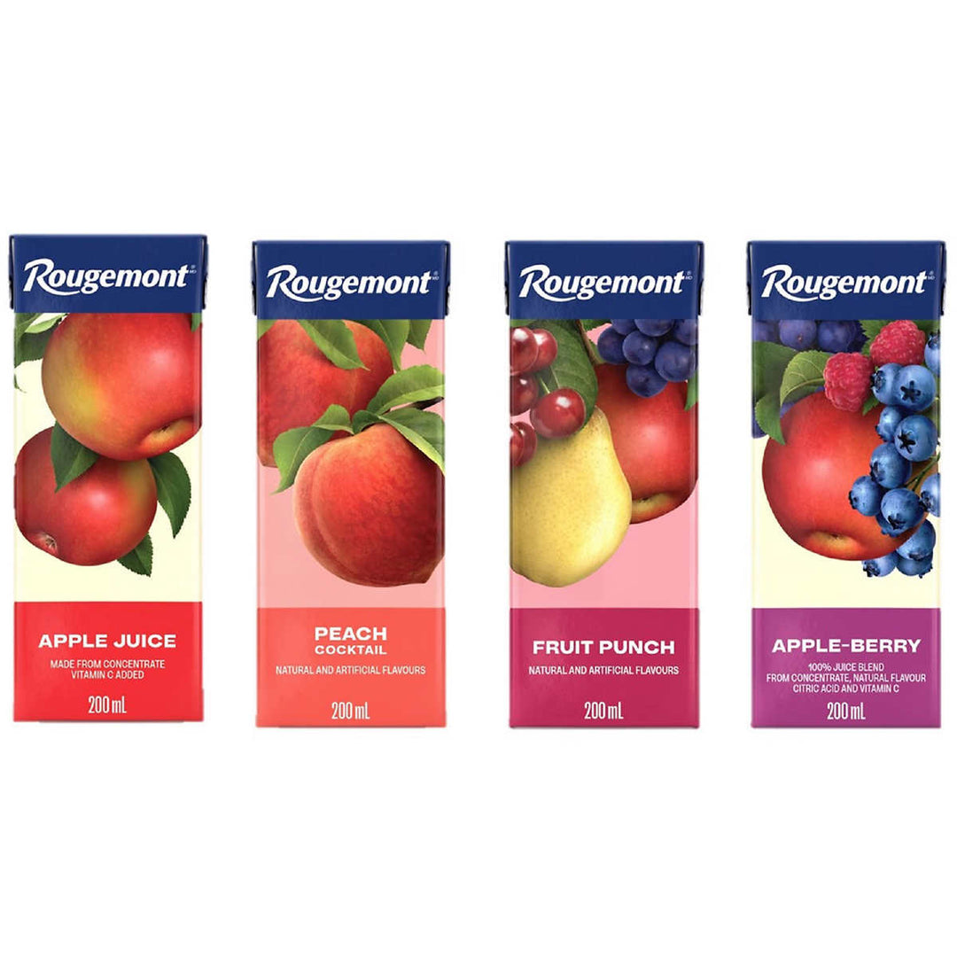 Rougemont Fruit Juices and Cocktails - Assorted Flavors - 200 ml - 40-Pack