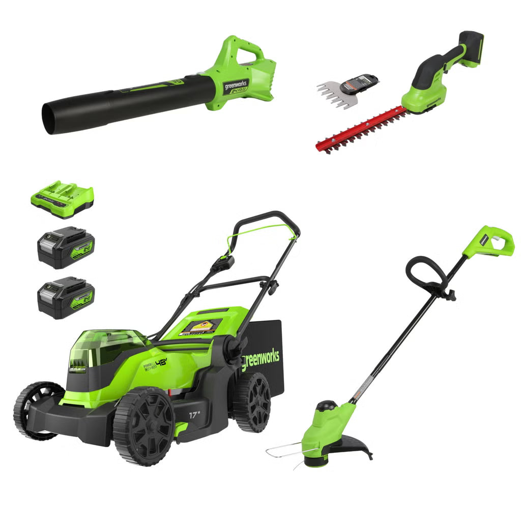 Greenworks - 24 V Outdoor Maintenance Set, 4 pieces