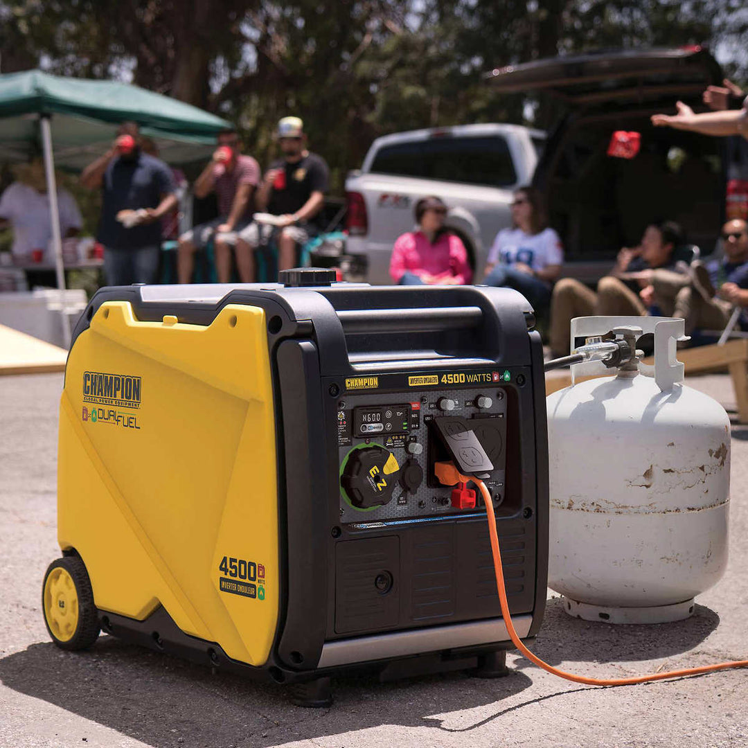 Champion - 4,500-Watt DUAL FUEL Generator with Electric Start