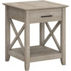 Bush Furniture Key West Small End Table with Storage