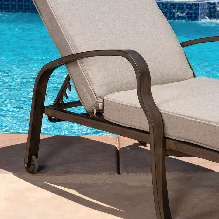 Sunvilla - Ensemble de chaises longues rembourrées