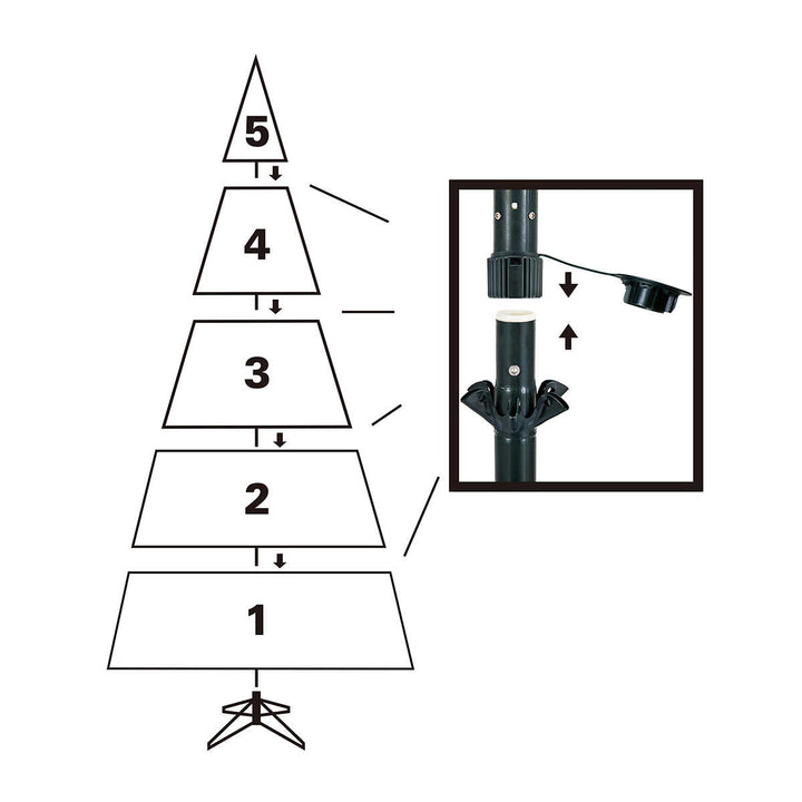 Aspen EZ Connect Pre-Lit Artificial Christmas Tree