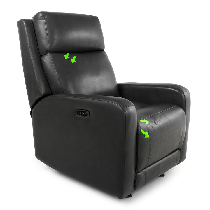 Synergy Home - Fauteuil inclinable motorisé en cuir Arnie