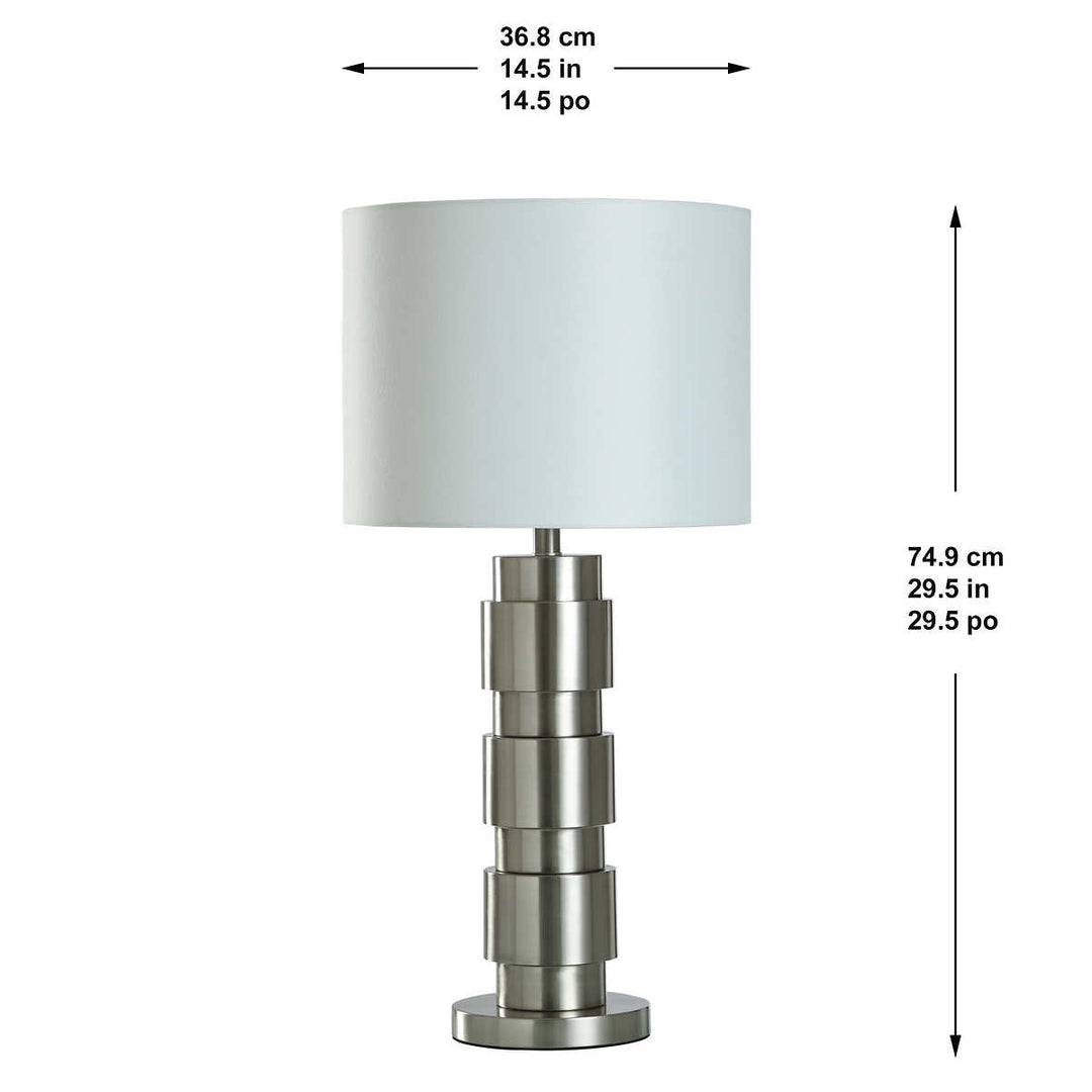 Stylecraft - Modern steel table lamp, pack of 2