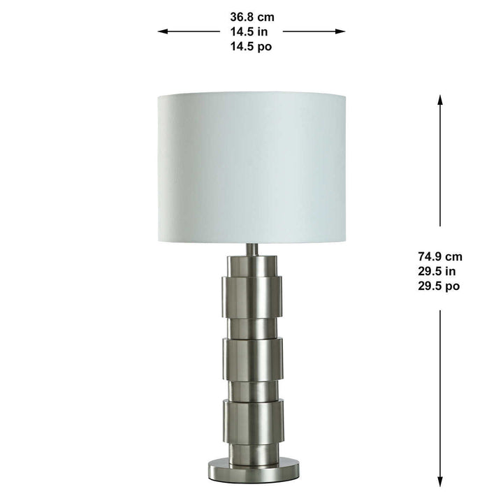 Stylecraft - Modern steel table lamp, pack of 2