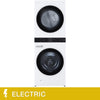 LG - Front load laundry tower, 5.2 cu ft washer and 7.4 cu ft electric dryer