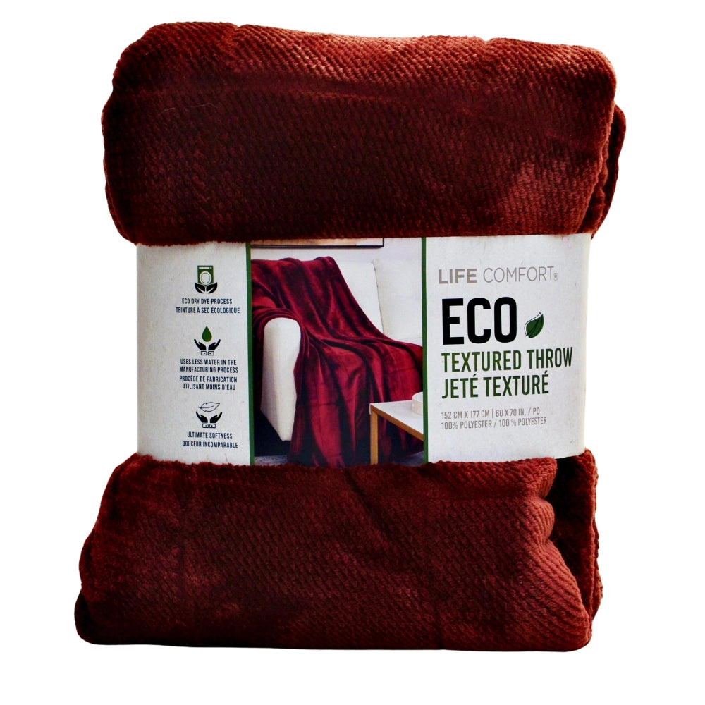Life Comfort – Jeté texturé écologique 60 po x 70 po