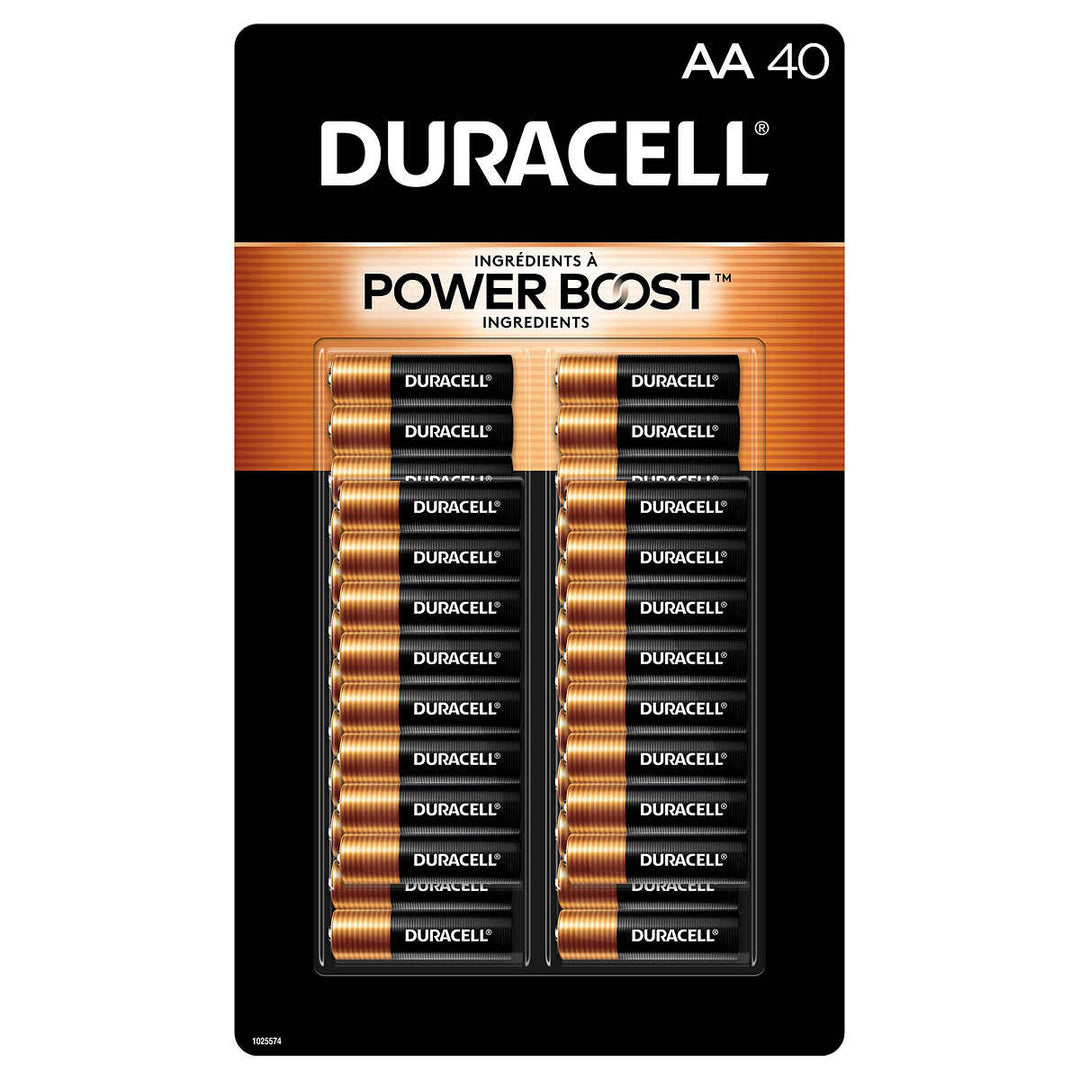Duracell - CopperTop AA Batteries with Power Boost Ingredients, 40 count 