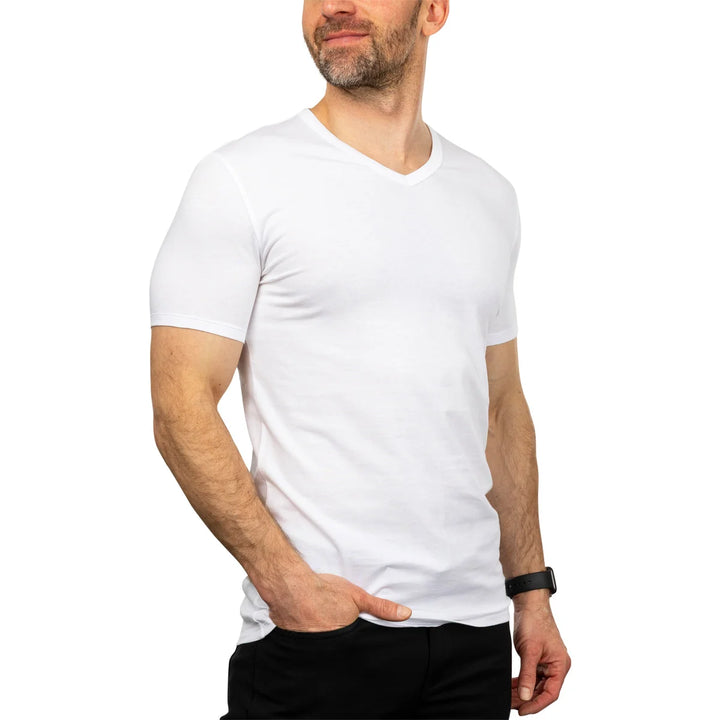 Calvin Klein - T-shirts à col en V, paquet de 4