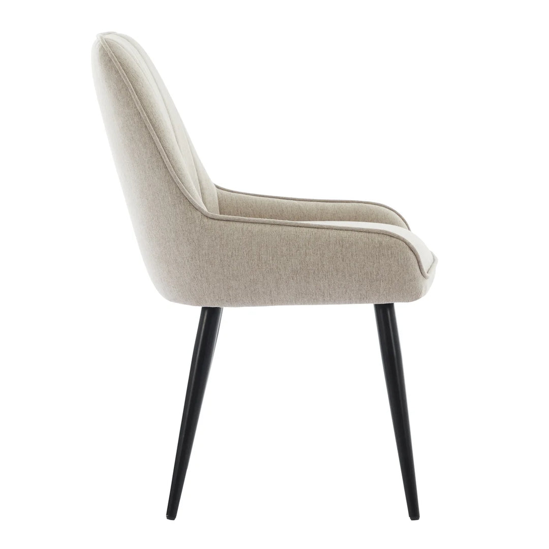 Gemini - Chaises de salle à manger en tissu, paquet de 2