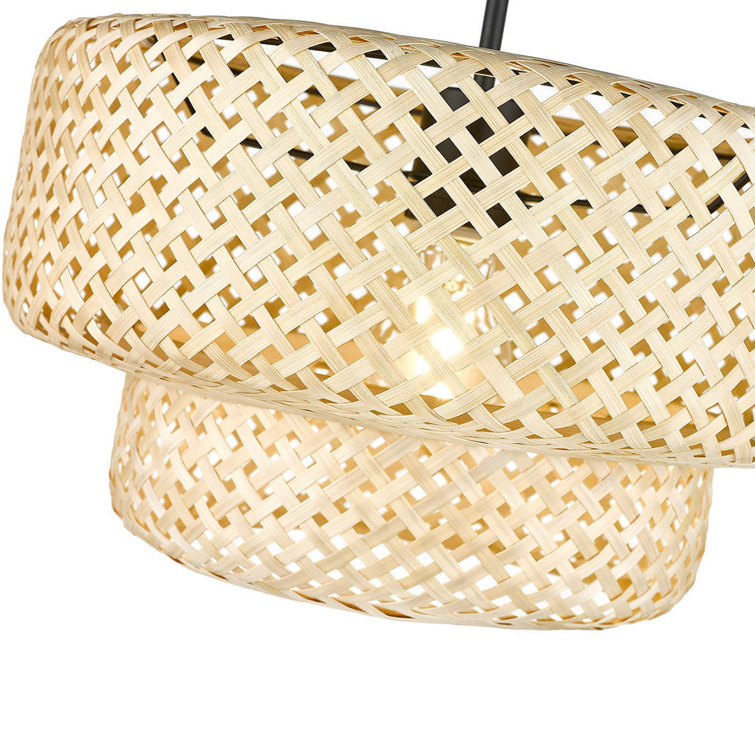 OVE - Makara Bamboo 1-Light Semi-Flush Mount Ceiling Fixture