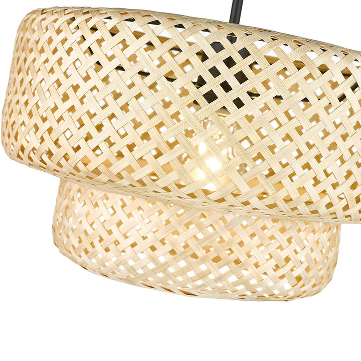 OVE - Makara Bamboo 1-Light Semi-Flush Mount Ceiling Fixture