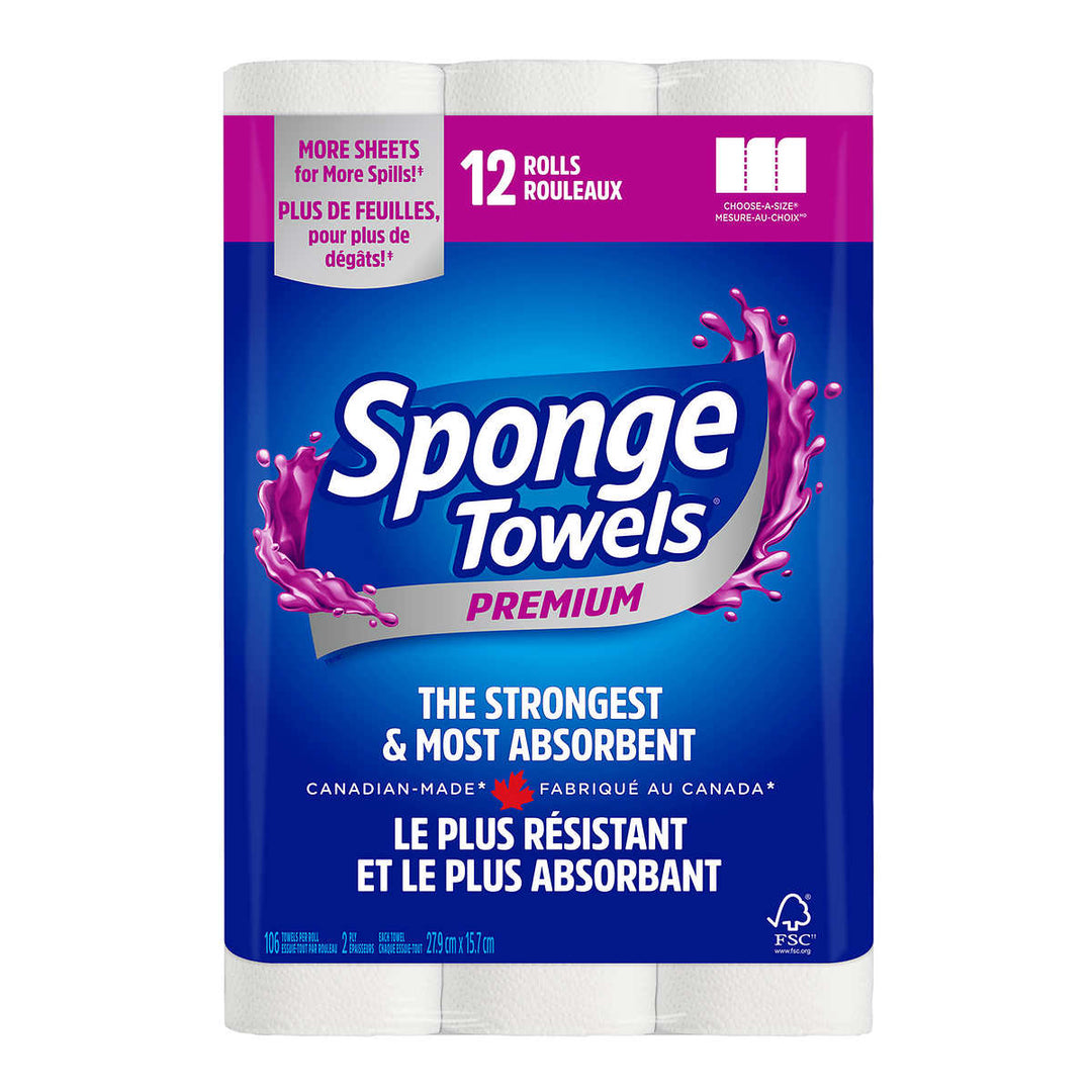 Sponge towels - Premium Paper Towels, 12 x 106 Sheets