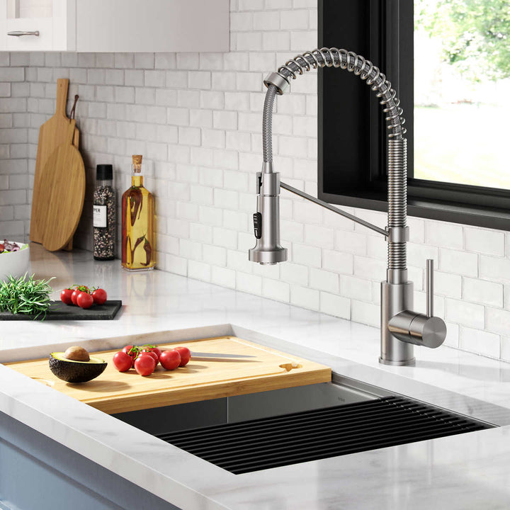 KRAUS - Évier encastré de 32 po avec robinet et accessoires