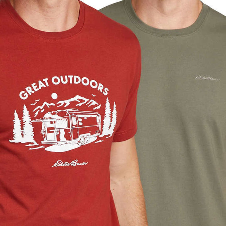 Eddie Bauer - Chandails à manches courtes, paquet de 2