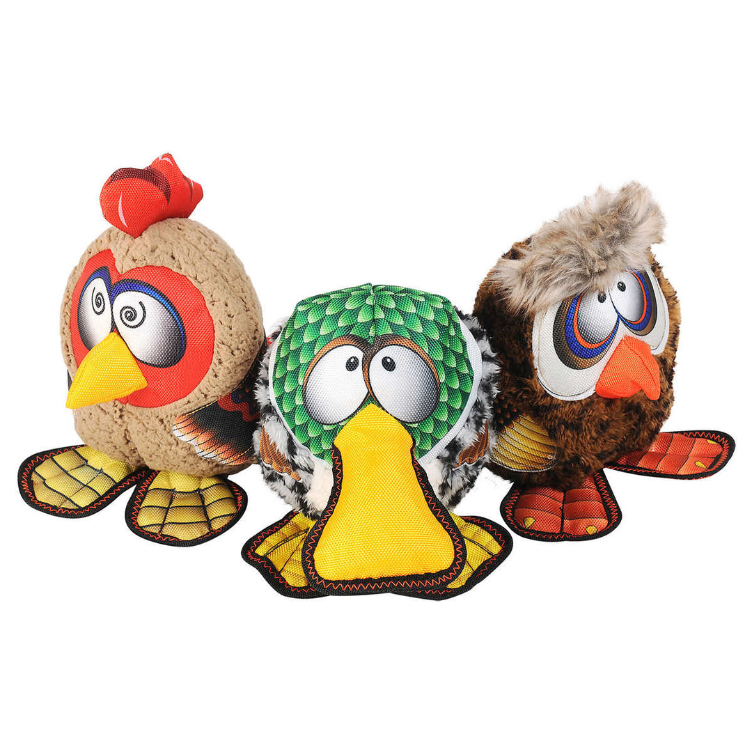 Happy Tails - Barnyard Buddies Dog Toys, 3 Piece