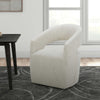Gilman Creek Kaya - Chaise de salle à manger en tissu avec roulettes