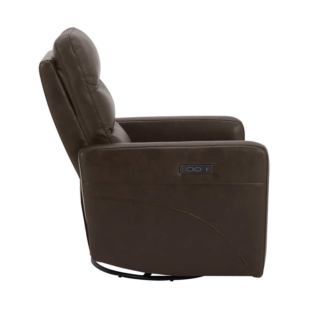 Gilman Creek Leather Power Swivel Recliner