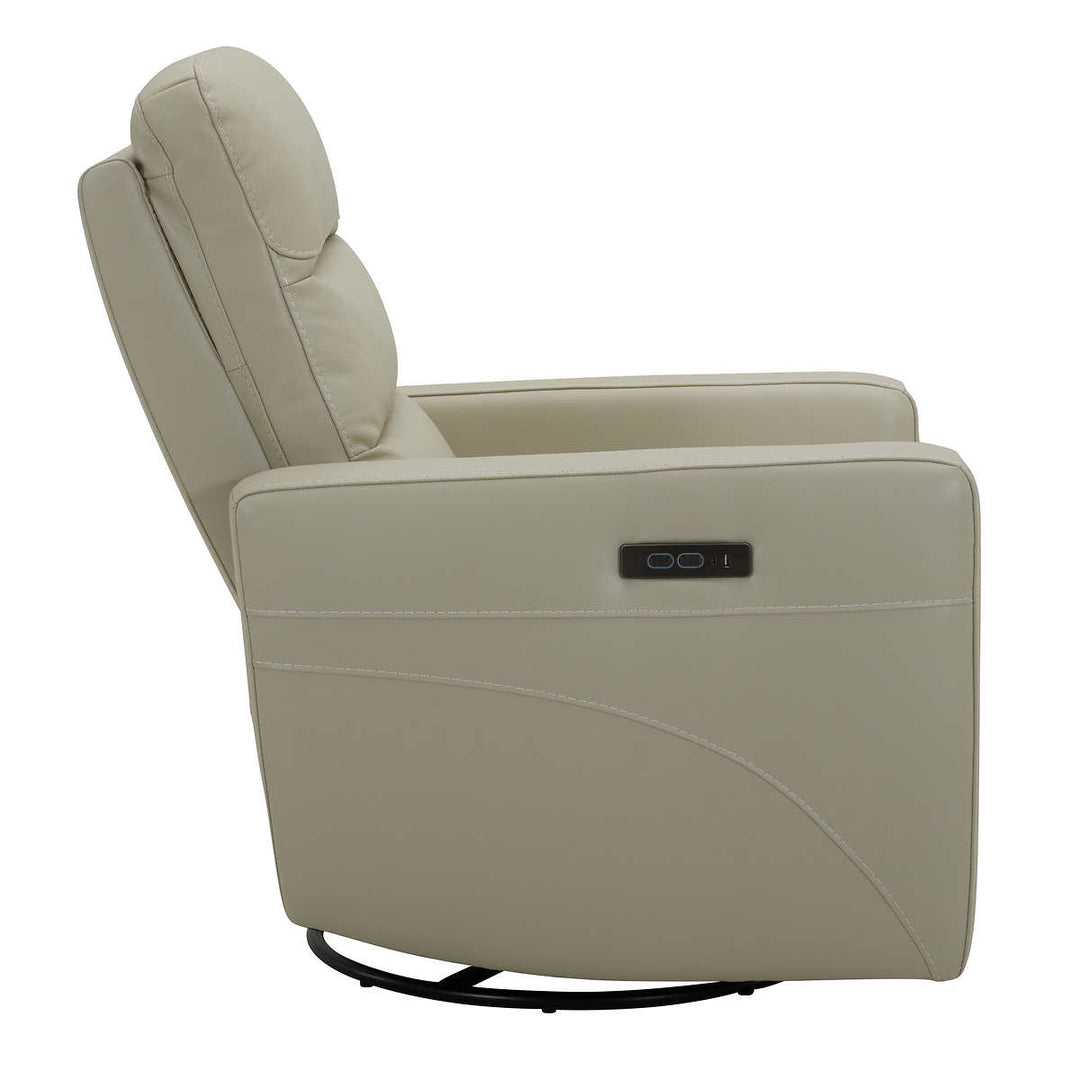 Gilman Creek Leather Power Swivel Recliner