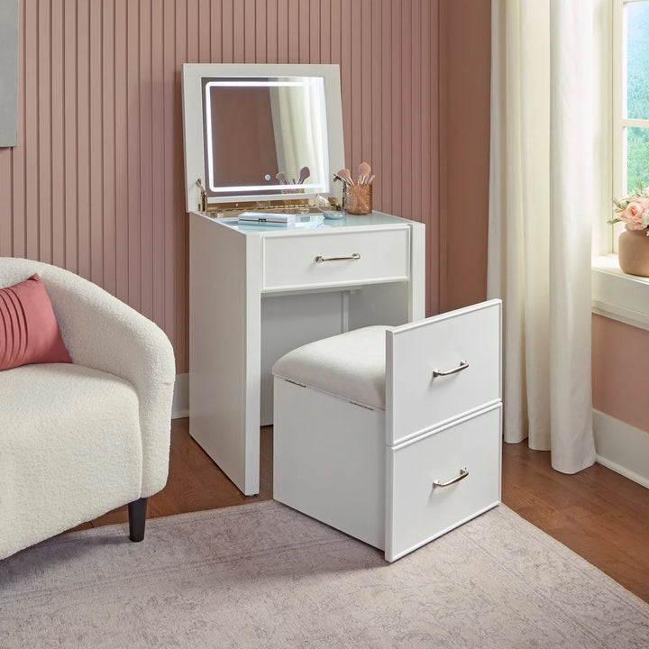 Odessa – Table de maquillage à couvercle relevable