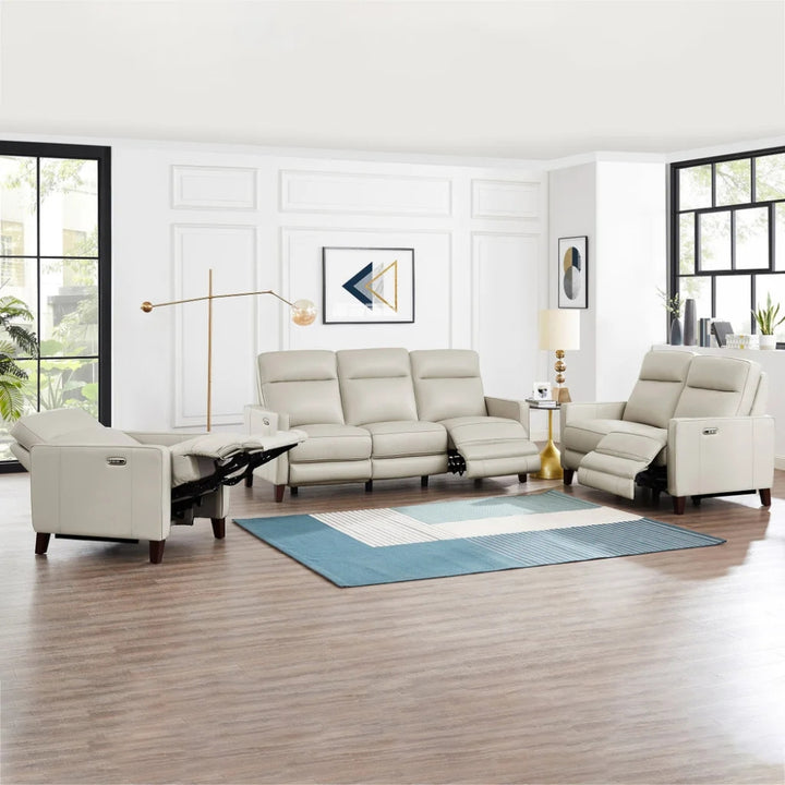 Prospera Home Matthews – Full Grain Leather Sofa, Loveseat, and Armchair