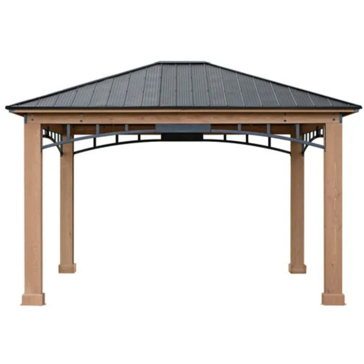 Yardistry - 12 ft × 14 ft Pavilion with Aluminum Roof