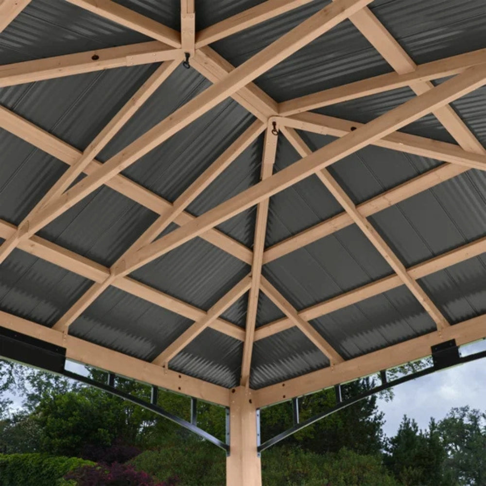 Yardistry - 12 ft × 14 ft Pavilion with Aluminum Roof