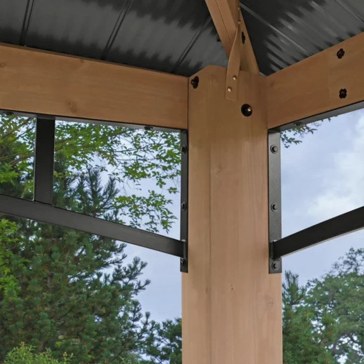 Yardistry - 12 ft × 14 ft Pavilion with Aluminum Roof