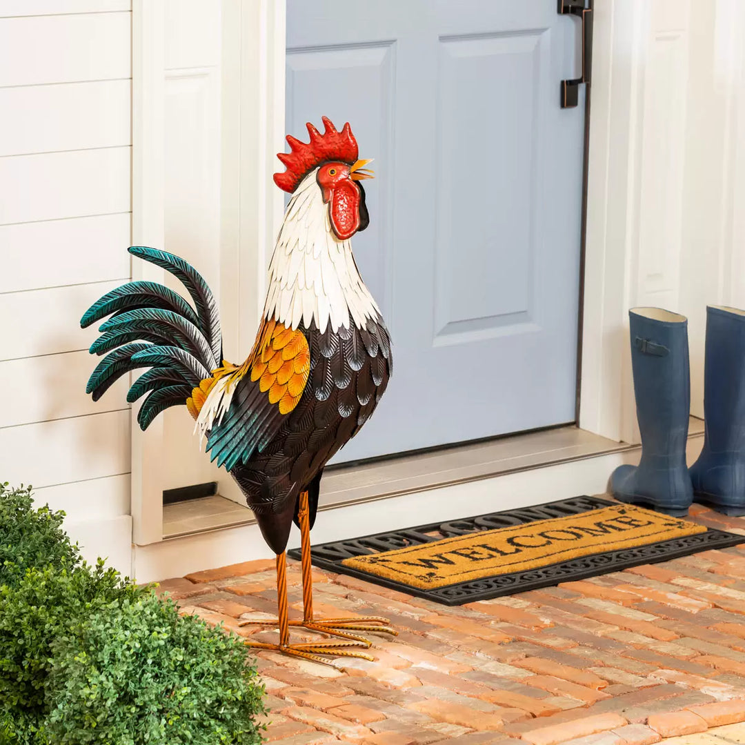 Evergreen - Coq de ferme en métal