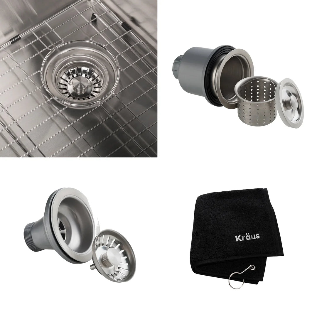 Kraus - Évier a deux cuvettes 60/40 campagnard