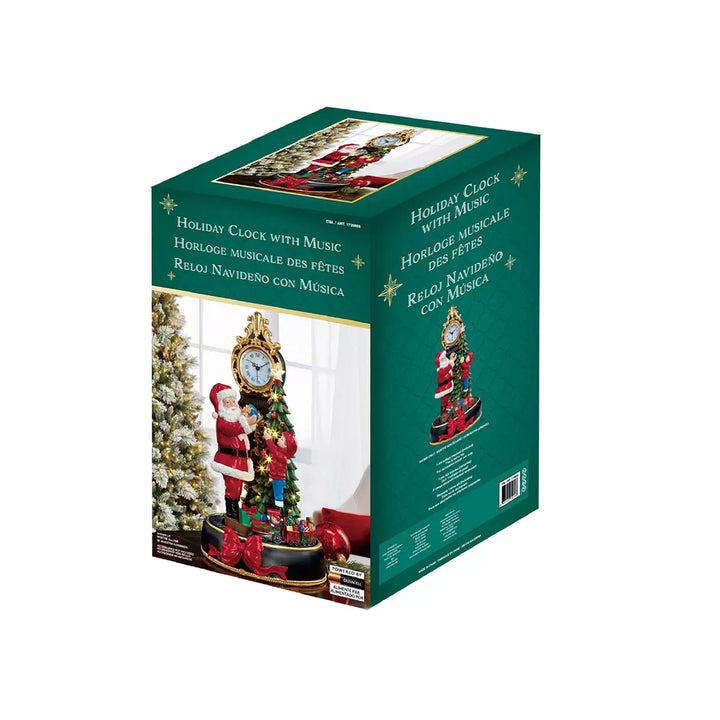 Horloge de scène hivernale avec musique