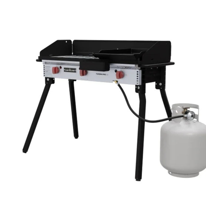 Camp Chef - 3-burner stove with Tundra grill