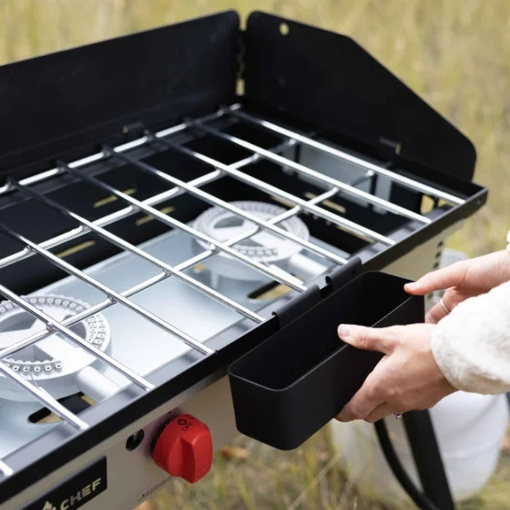 Camp Chef - 3-burner stove with Tundra grill