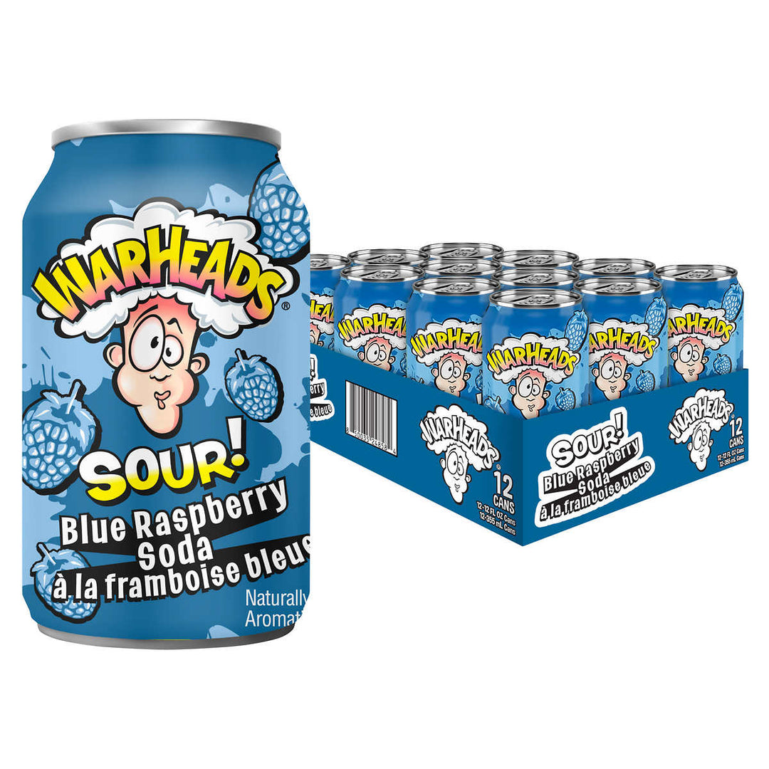 Warheads - Blue Raspberry Soda 12 x 355 ml