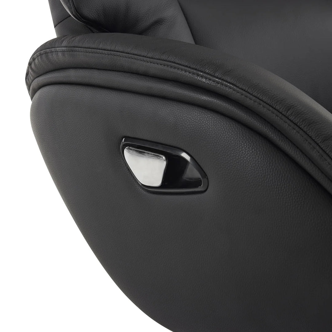 Dola Hills – Fauteuil inclinable en cuir pleine fleur avec ottoman