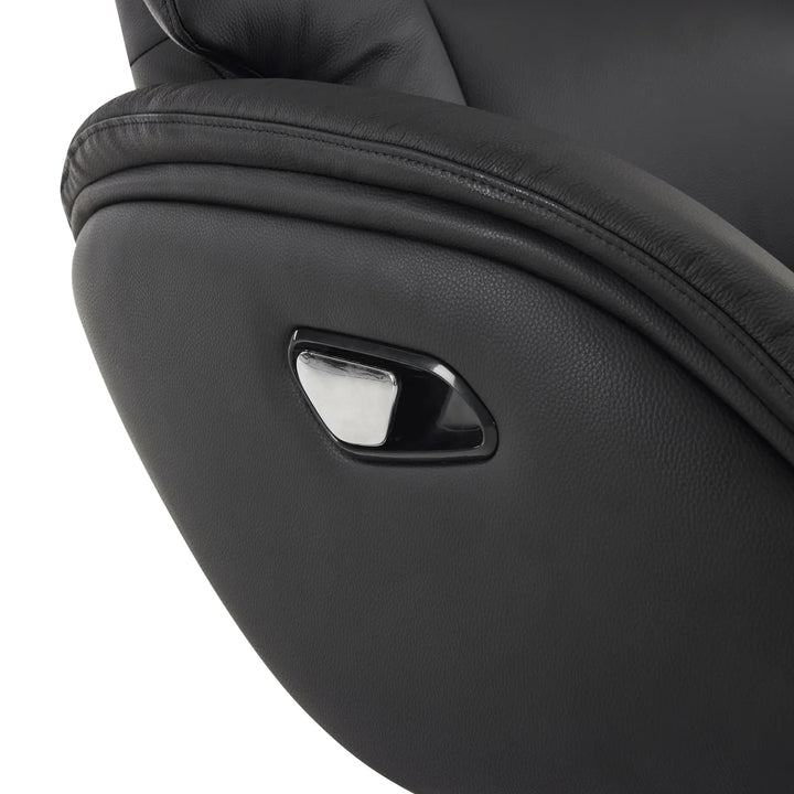 Dola Hills – Fauteuil inclinable en cuir pleine fleur avec ottoman