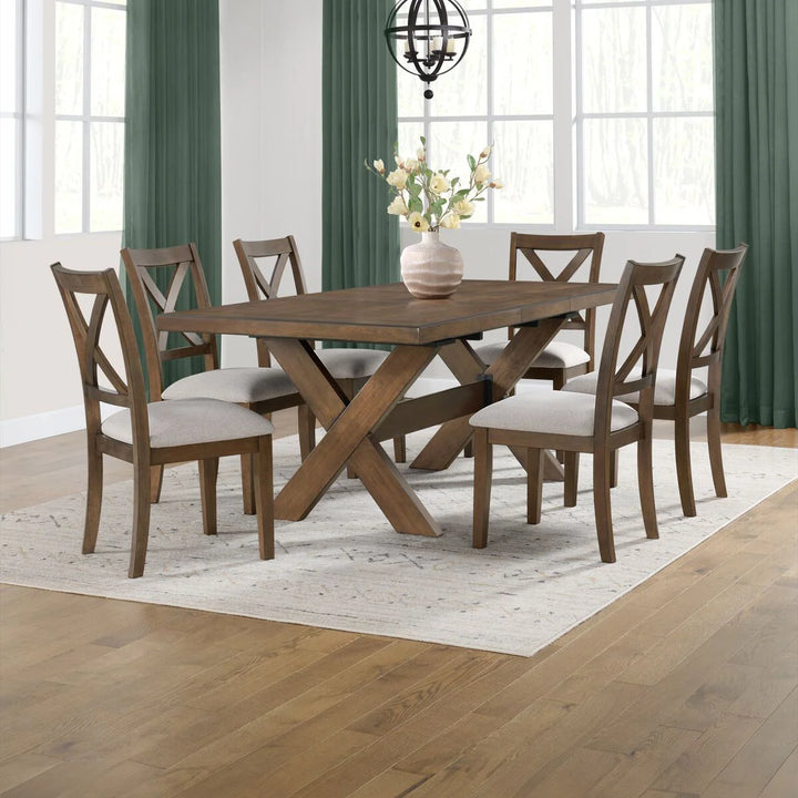 Bayside Furnishings - Ensemble de table à manger Lathan, 7 pièces