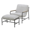 Aiden & Ivy Fabric Chair with Ottoman