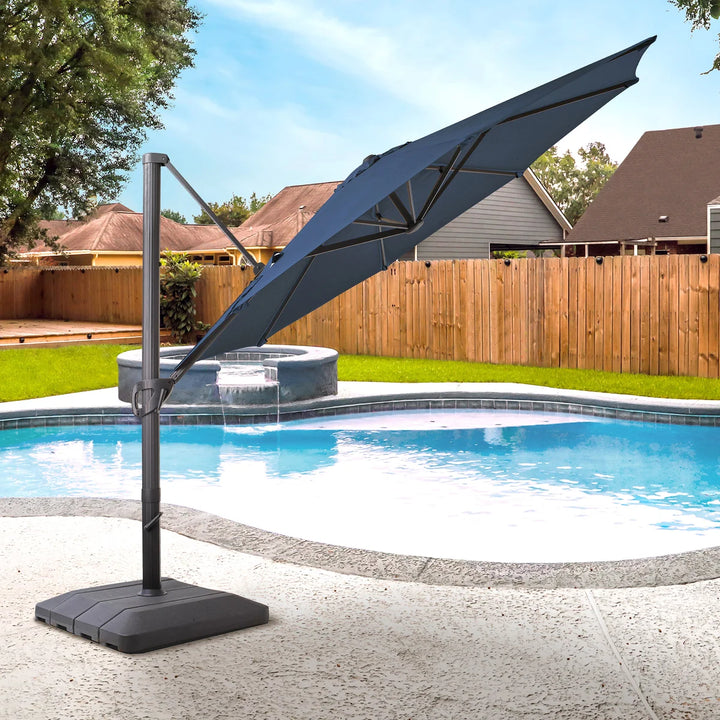 Seasons Sentry - Parasol déporté rond à DEL de 3,35 m (11 pi)