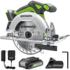 Greenworks - Ensemble de scie circulaire 24 V de 16,5 cm, 4800 tr/min