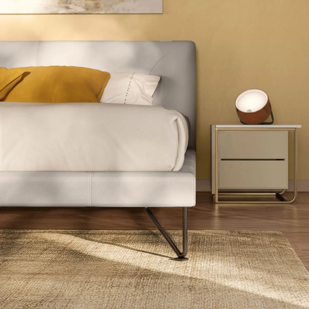 Natuzzi Group Avery - Lit en cuir pleine fleur