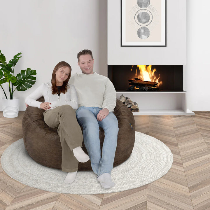 Lounge & Co. - Fauteuil géant en simili-suède