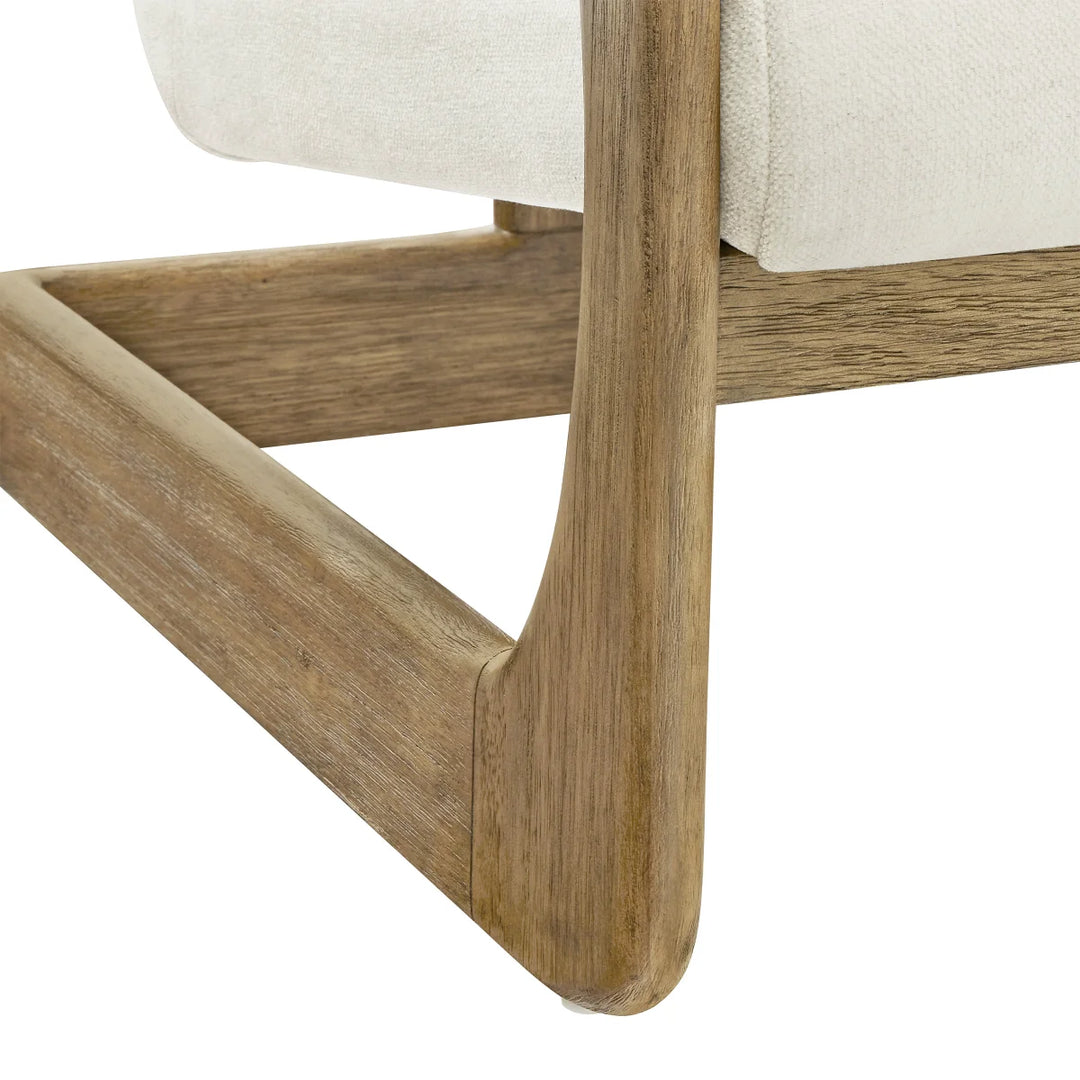 Thomasville – Fauteuil d’appoint en tissu avec base en bois