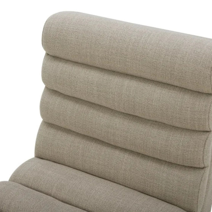 Aiden & Ivy - Chaise en tissu sans accoudoir avec roulettes pour salle à manger