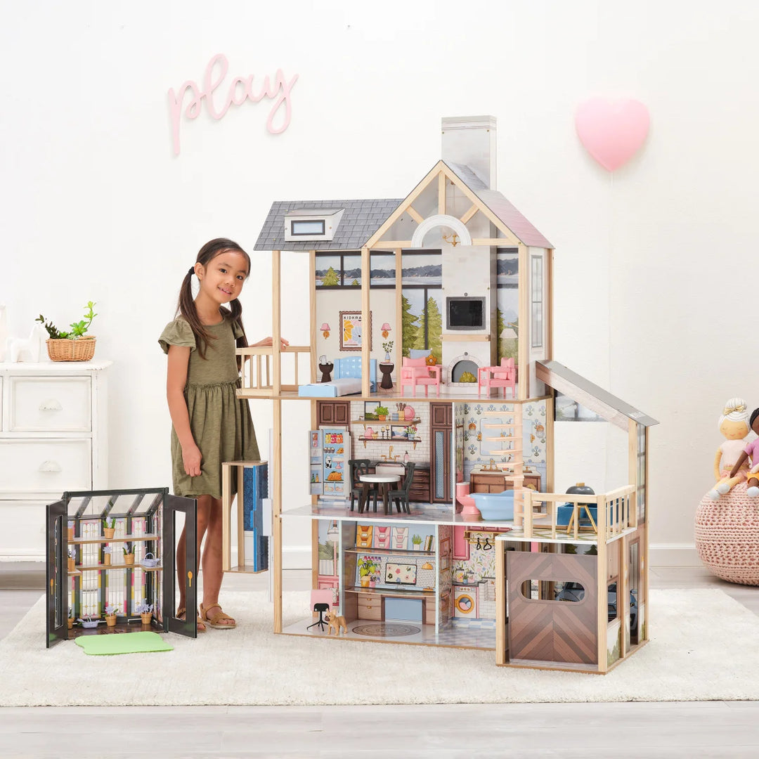 KidKraft Lakeview Villa Dollhouse & Greenhouse