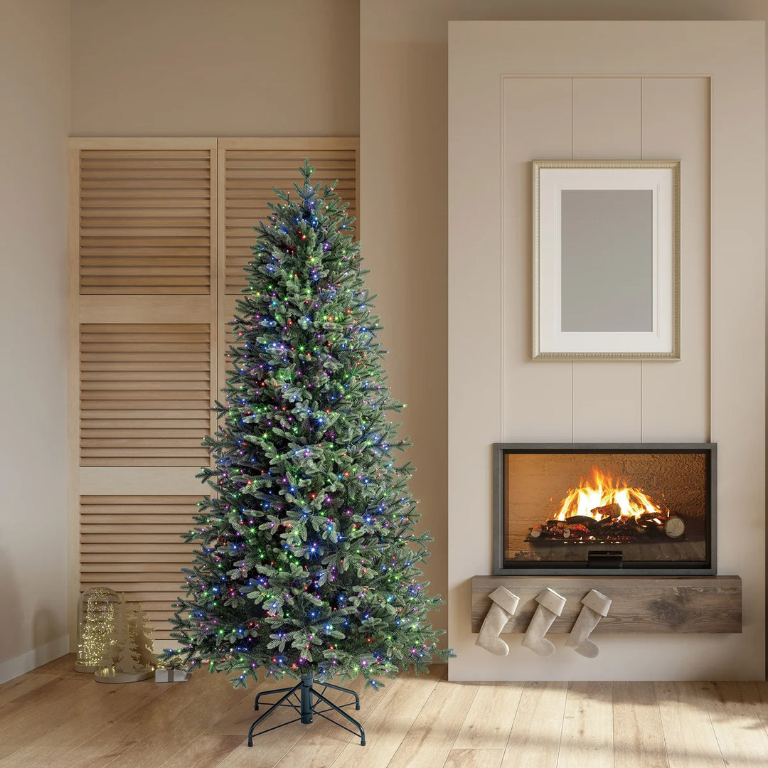 Sapin de Noël artificiel élancé de 2 m, 1200 micro-DEL