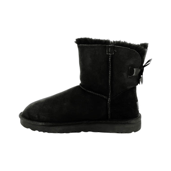 UGG - Bottes en Cuir Mini Bailey Bow II pour femme