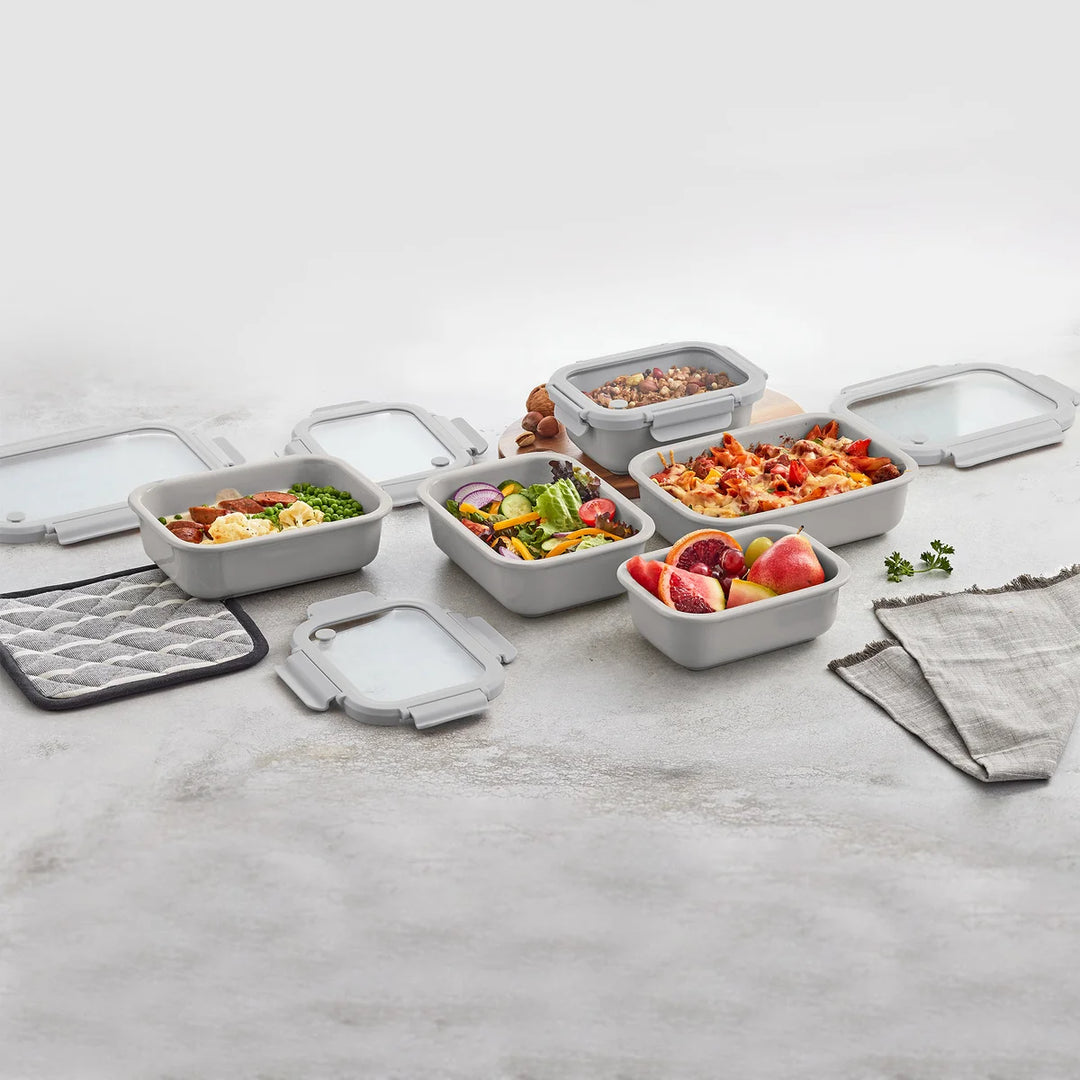 Safdie - Ensemble de rangement pour aliments en céramique, 10 pièces