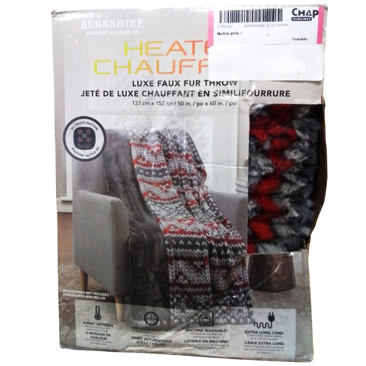 Berkshire - Couverture chauffante en fausse fourrure